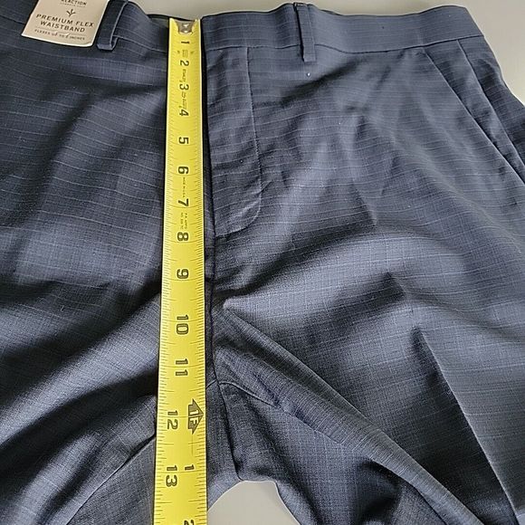 Kenneth Cole Reaction Mens Size 34x32 Flex Waistband Stretch Slim Fit Pants Blue - Picture 10 of 11